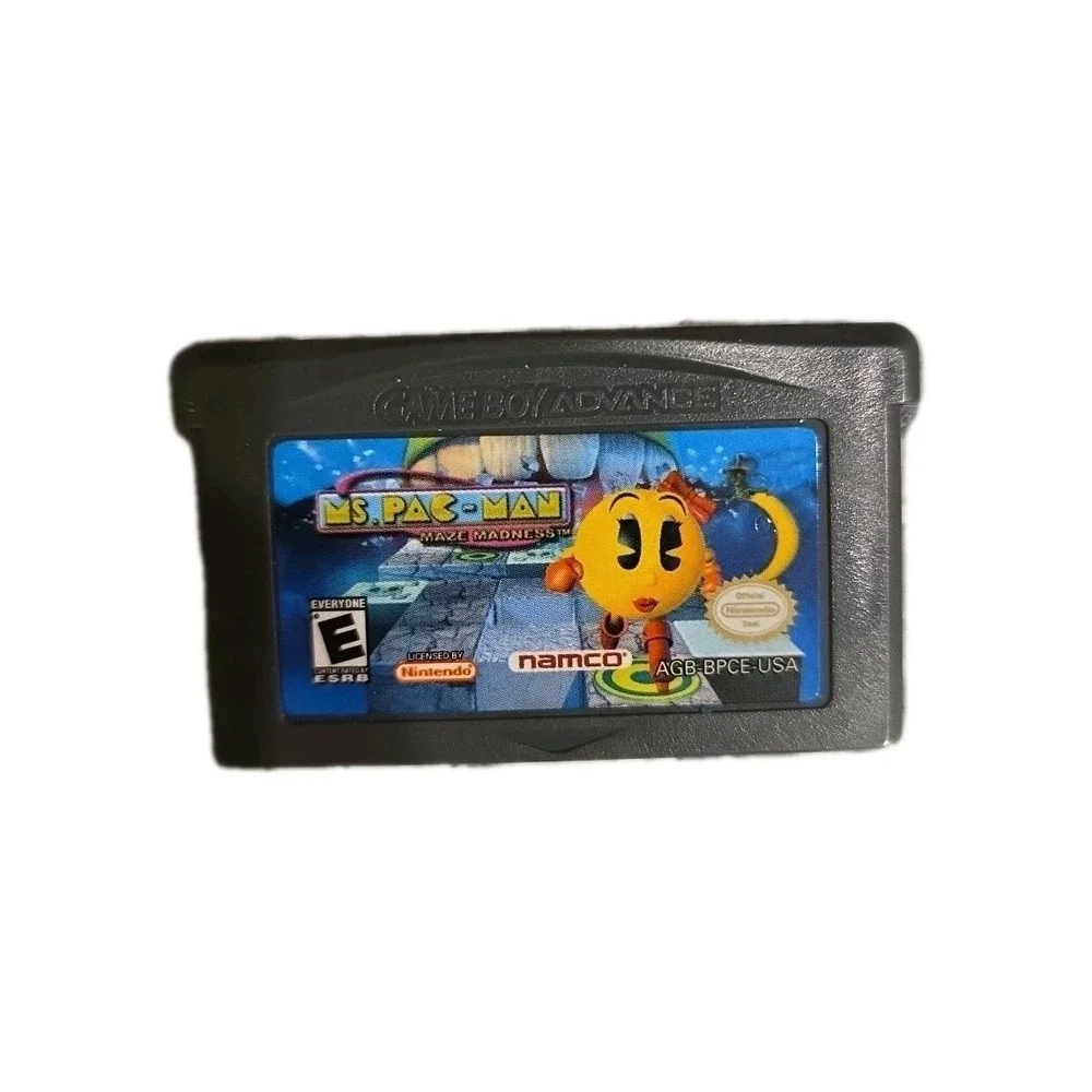 Lot Of 7 Game Boy Advance TX HOLDEMS SPY PAC-MAN RUGRATS MADAGASCAR NAMCO ARCADE